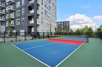 Outdoor pickleball court at The Mera in St. Louis Park, 55426
